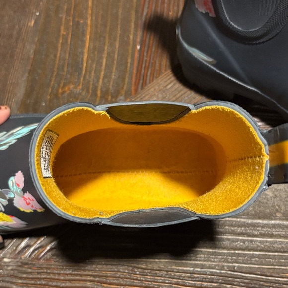 Joules Black Floral Winter & Rain Boots - Picture 7 of 11